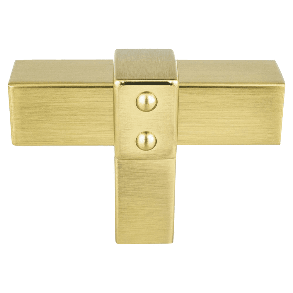 2" Rivet Rebel T-Knob, Modern Brushed Gold - Main Image