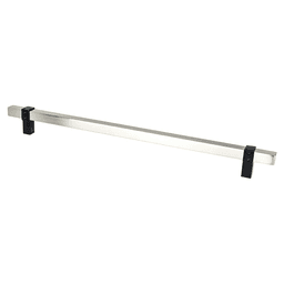 12" Rivet Rebel Appliance Pull, Brushed Nickel/Matte Black - Main Image