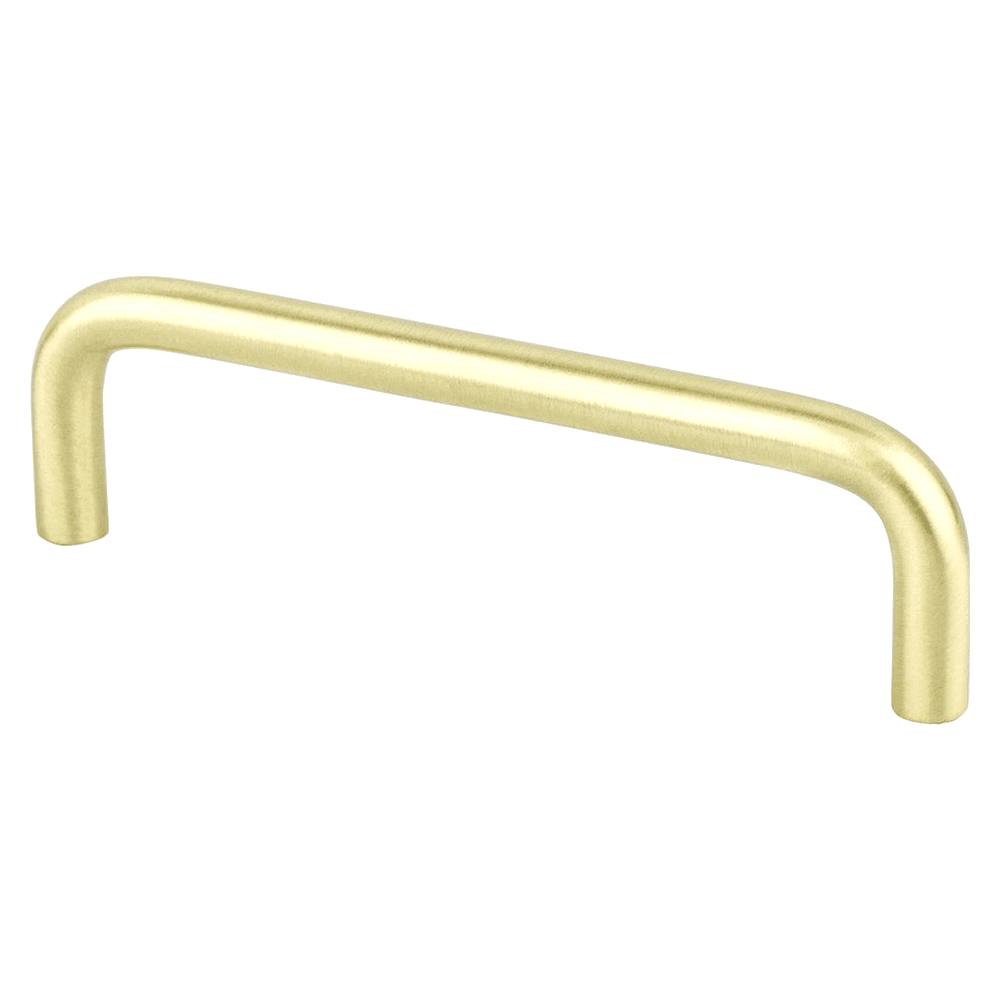Berenson Hardware 3-25/32" Zurich Wire Pull in Satin Brass Finish, Cabinet Hardware