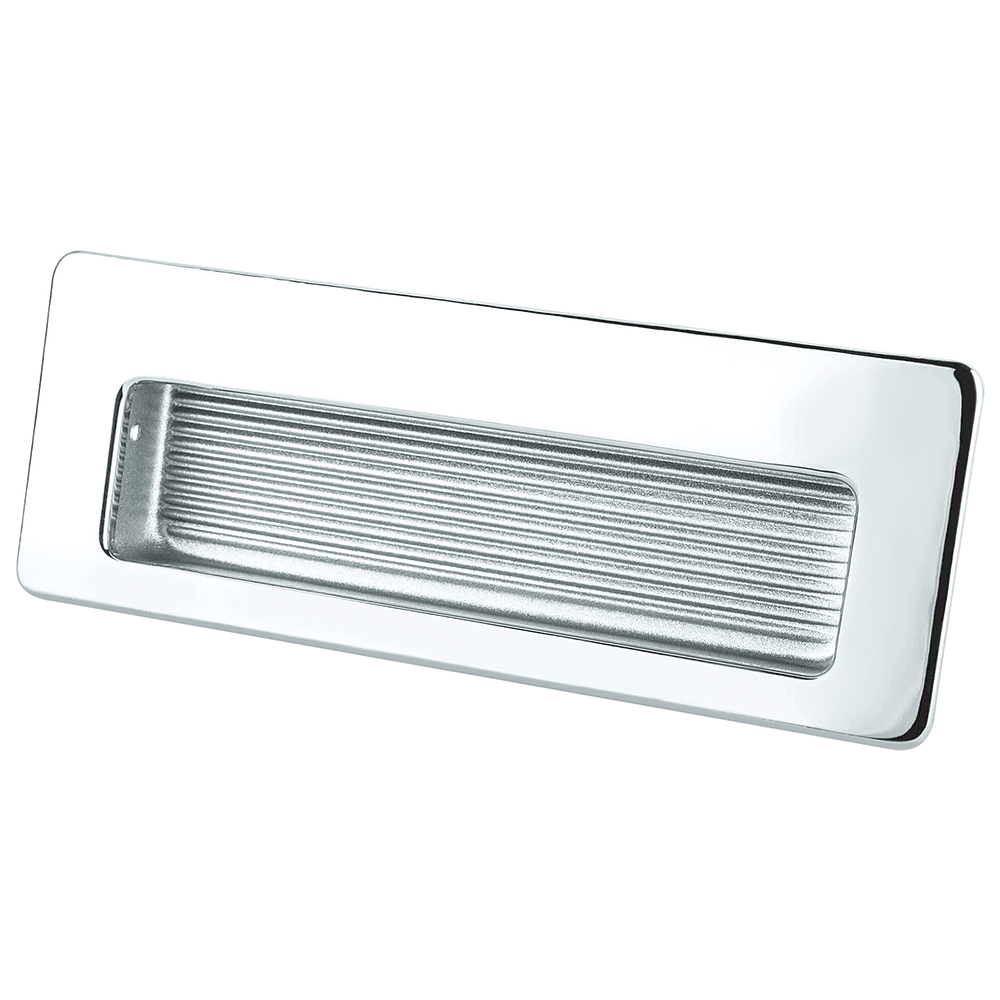 Berenson Hardware 4-1/2" Zurich Flush Pull, Polished Chrome - Sleek and Modern Design