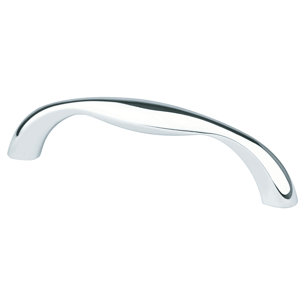 Berenson Hardware - Valencia Handle Pull in Polished Chrome - 96mm size - Cabinet Hardware