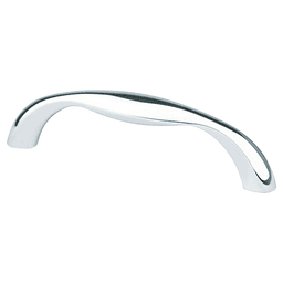 Berenson Hardware - Valencia Handle Pull in Polished Chrome - 96mm size - Cabinet Hardware