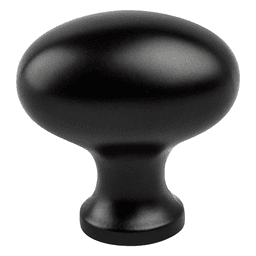 Berenson Hardware Valencia Oval Knob in Matte Black