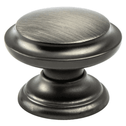 35mm Euro Classica Ringed Knob with Brushed Tin Finish - Berenson Hardware