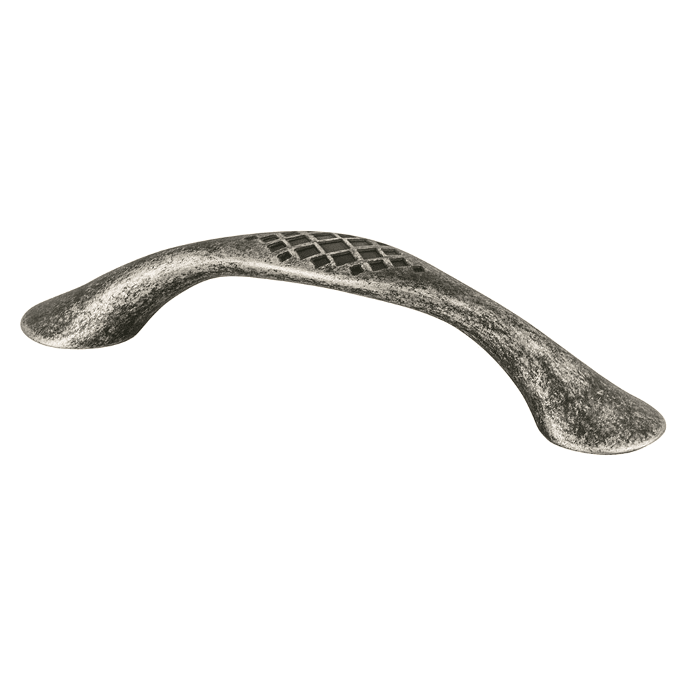Berenson Hardware 96mm Overture Handle Pull in Rustic Nickel, sleek and stylish cabinet pull for easy opening and closing.
