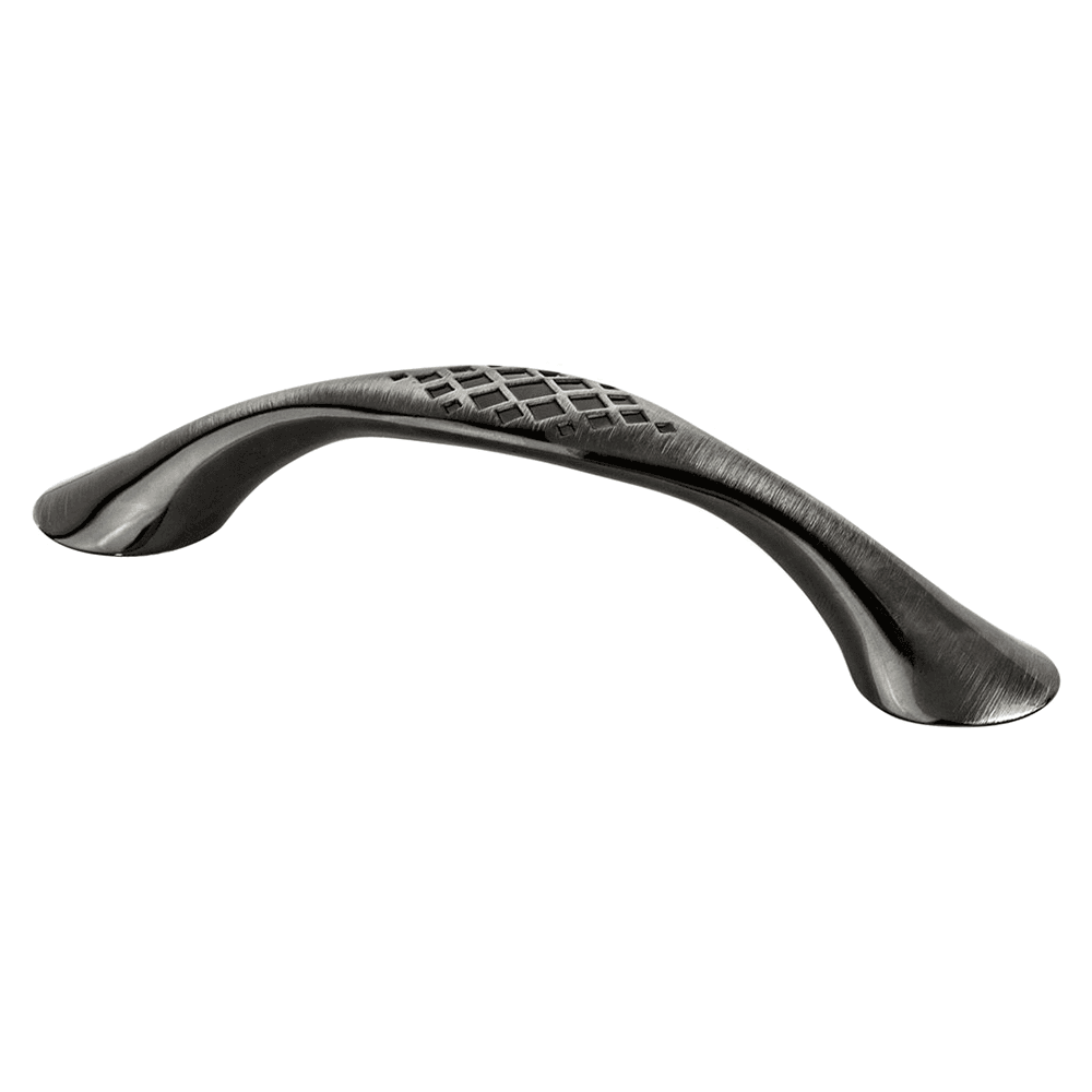 Berenson Hardware 96mm Handle Pull, Rustic Black Nickel Overture