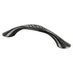 Berenson Hardware 96mm Handle Pull, Rustic Black Nickel Overture