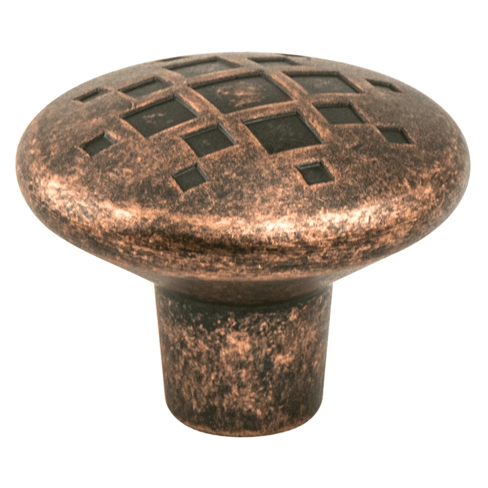 Decorative carved out design 34mm round knob from Overture Collection by Berenson Hardware