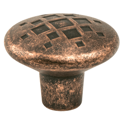 Decorative carved out design 34mm round knob from Overture Collection by Berenson Hardware
