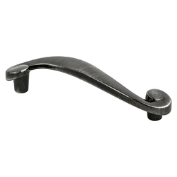 Berenson Hardware 96mm Sonata Handle Pull in Rustic Black Nickel - Front View