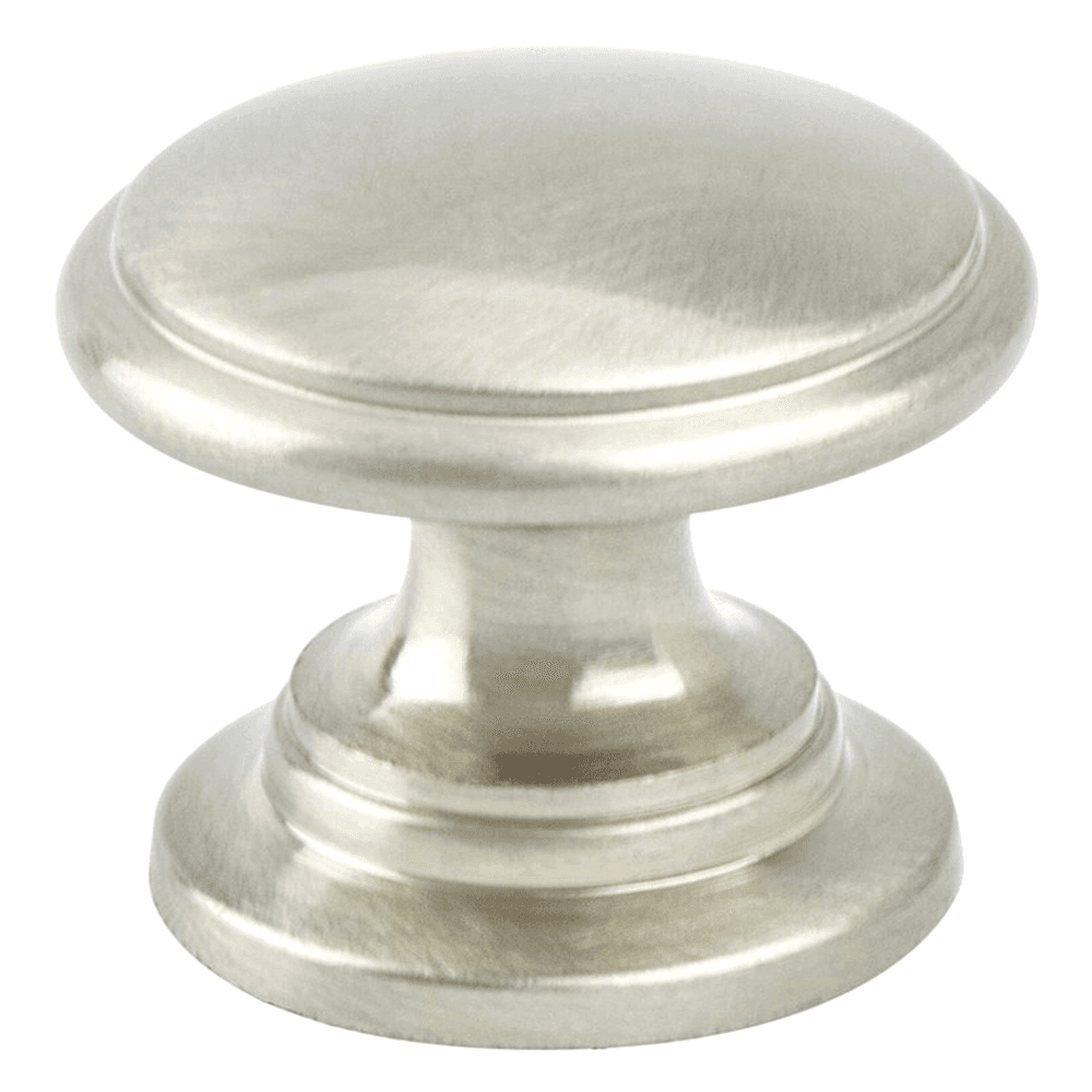 Berenson Hardware 1-3/16" Andante Round Knob in Brushed Nickel with Classic Design Elements