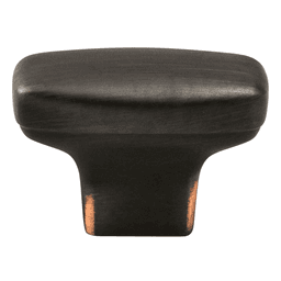 11/16" Vibrato Rectangle Knob in Verona Bronze by Berenson Hardware