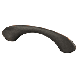 Curved handle composition with smooth finish and rounded edges in Verona Bronze