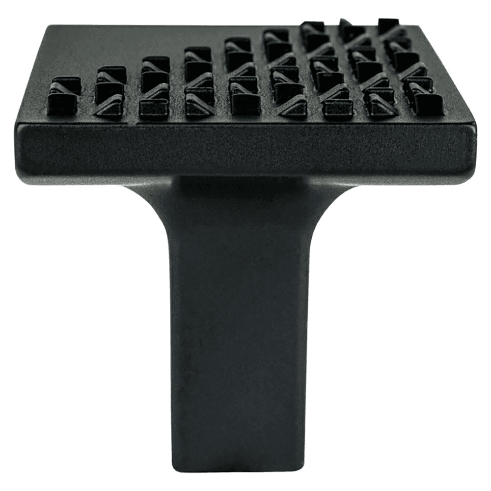 1-3/16&quot; Roque Square Knob, Matte Black Main - Image