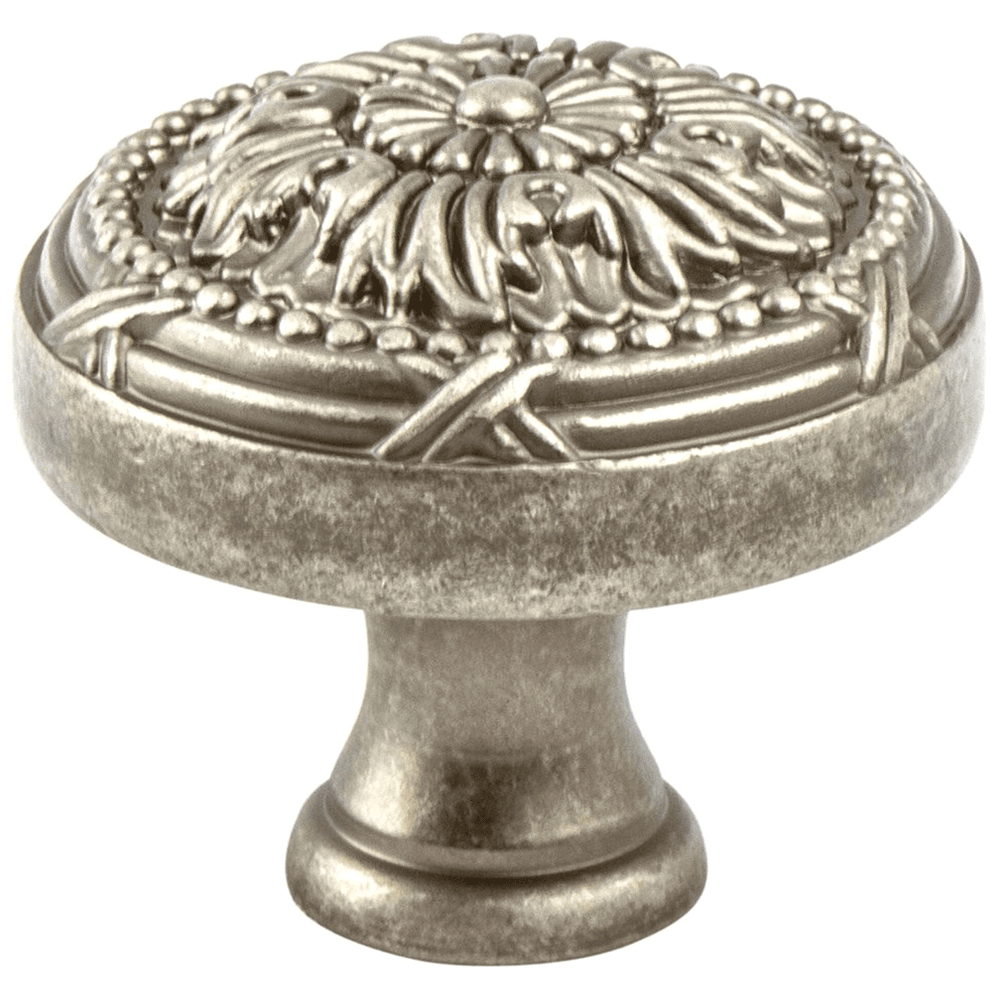 Berenson Hardware 38mm Toccata Round Knob in Weathered Nickel - Front View