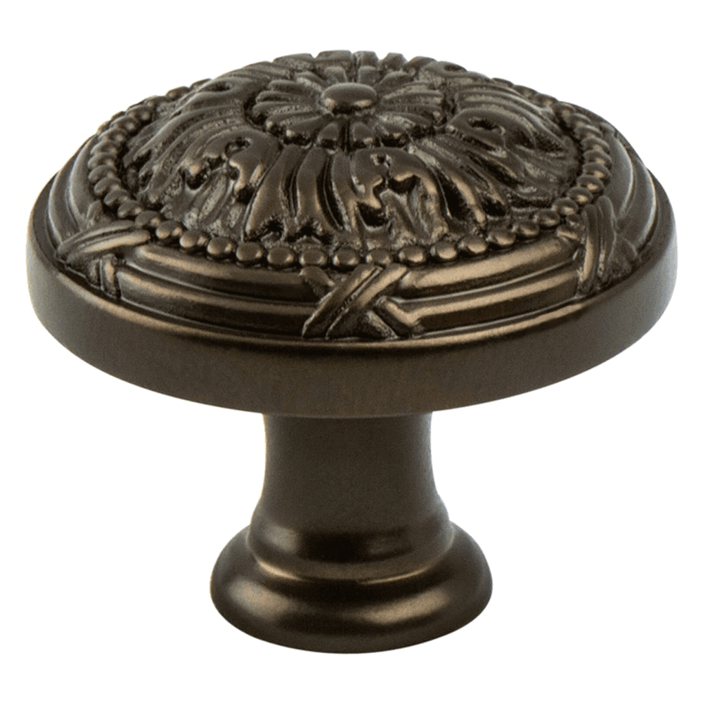 Berenson Hardware 32mm Toccata Round Knob in Oil-Rubbed Bronze on White Background