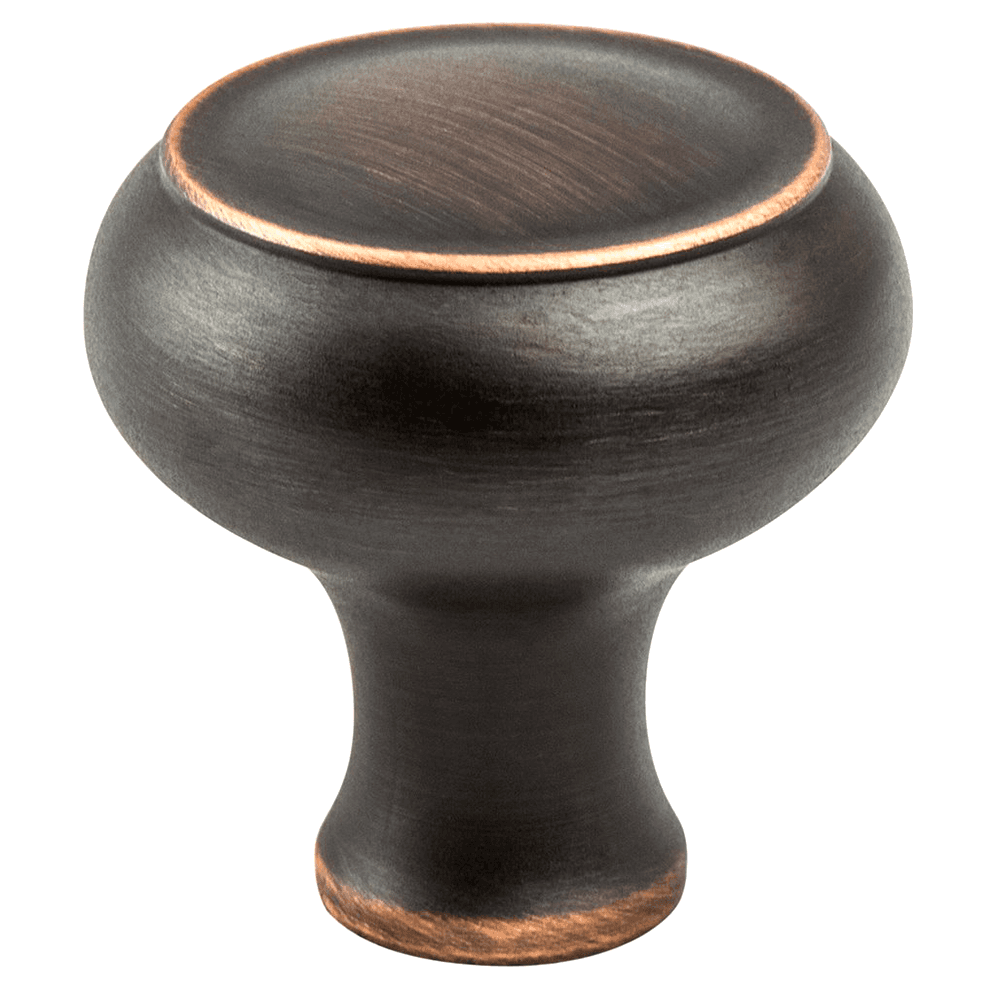 Berenson Hardware 42mm FortAc Round Knob Verona Bronze on wood background