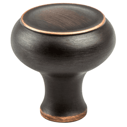 Berenson Hardware 42mm FortAc Round Knob Verona Bronze on wood background