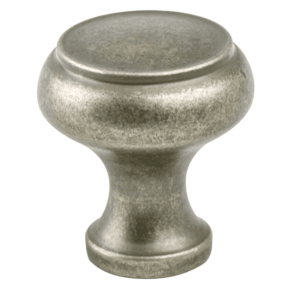 31mm FortAc Round Knob in Weathered Nickel by Berenson Hardware - Front View