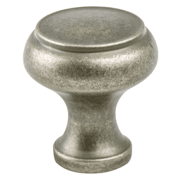 31mm FortAc Round Knob in Weathered Nickel by Berenson Hardware - Front View
