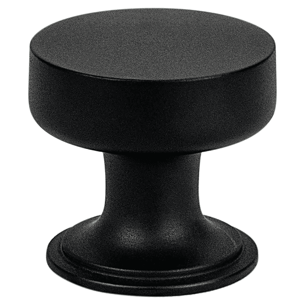 1-3/16" Folklore Cabinet Knob, Matte Black Main - Image