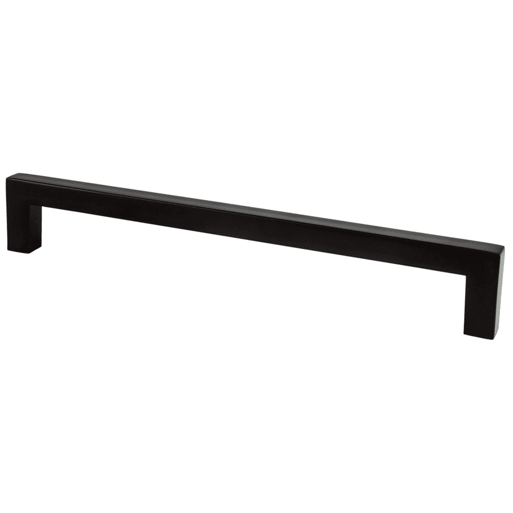 Contemporary Bar Pull for Cabinets from Berenson Hardware in Matte Black Finish