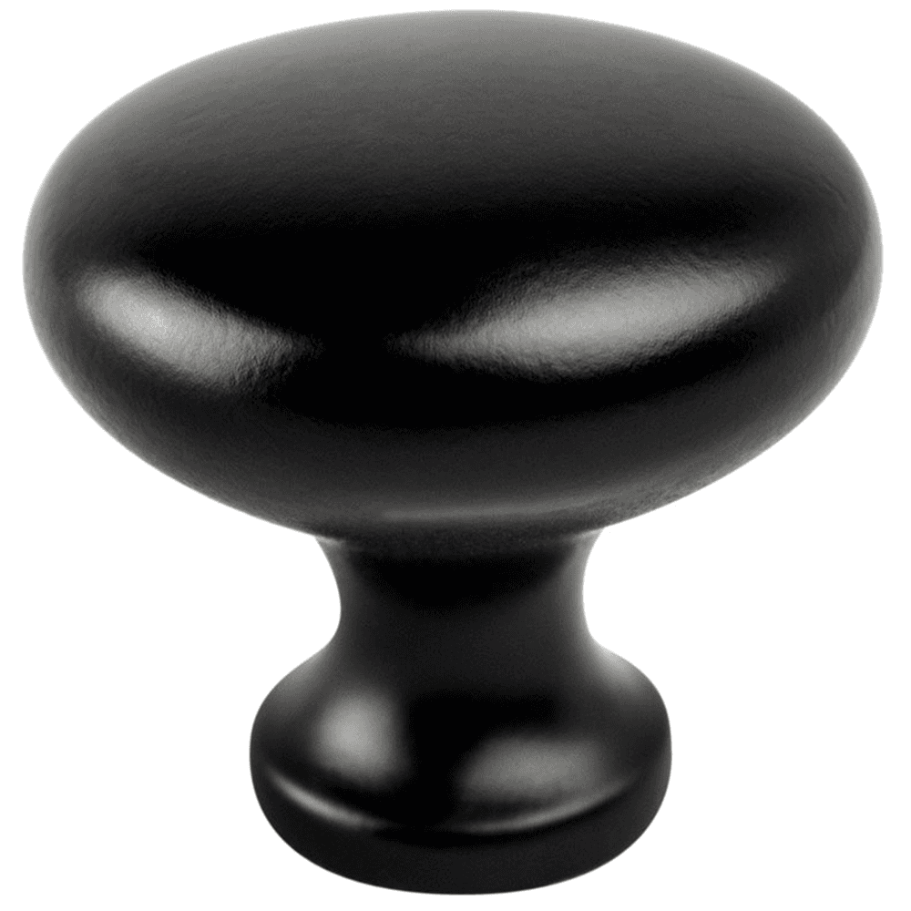 1-1/8" Matte Black Cabinet Knob from Berenson Hardware