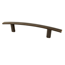 Decorative hardware with subtle curves and smooth design in Verona Bronze by Berenson Hardware