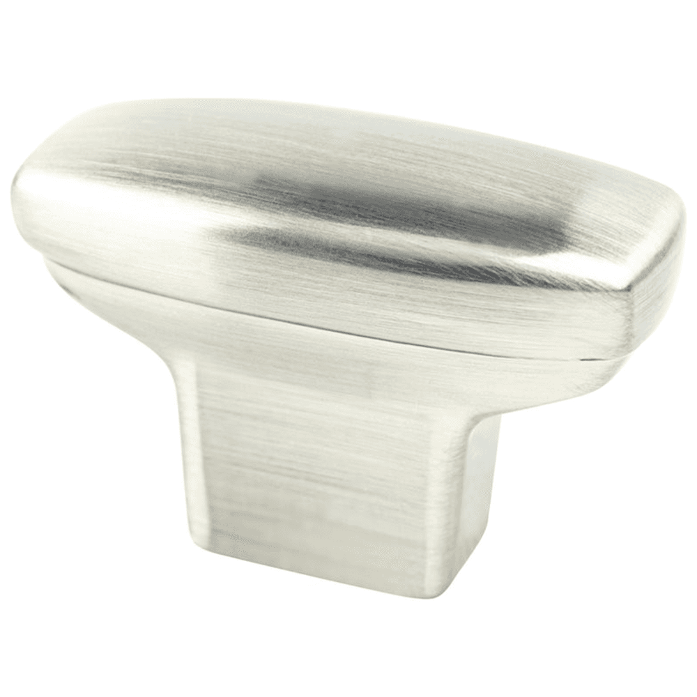 Berenson Hardware Brushed Nickel Knob with Subtle Curves and Smooth Design