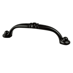 Berenson Hardware 3-25/32" Transitional Advantage Three Handle Pull in Matte Black