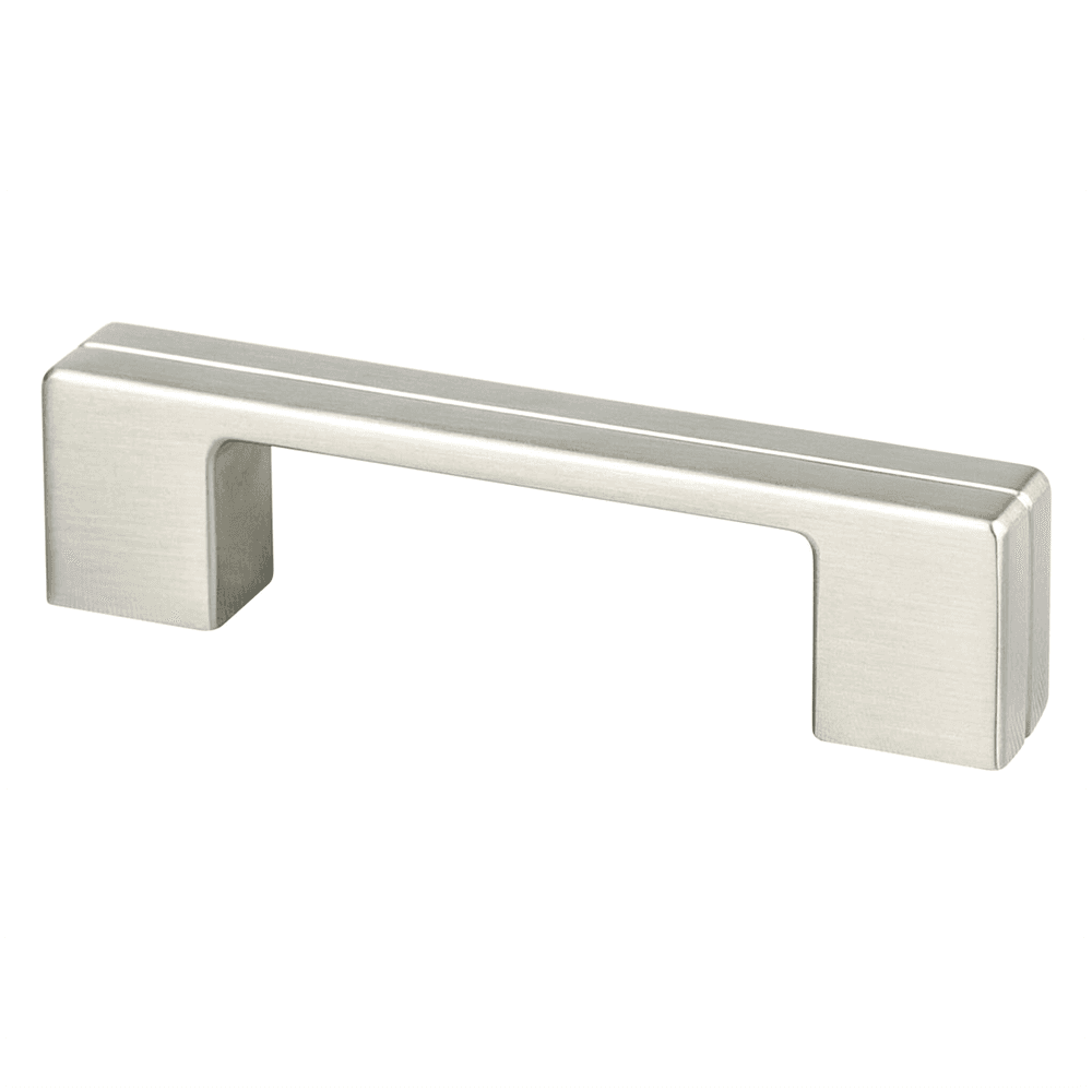 Berenson Hardware 3"/96mm Skyline Handle Pull in Polished Chrome - Front View