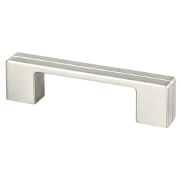 Berenson Hardware 3"/96mm Skyline Handle Pull in Polished Chrome - Close Up View