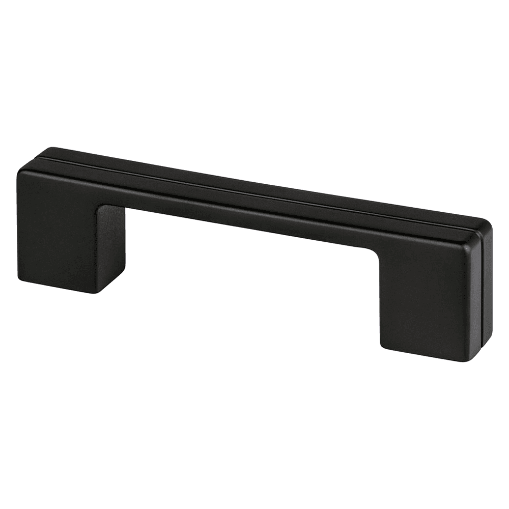 Berenson Hardware 3"/96mm Skyline Handle Pull in Matte Black - Modern Design
