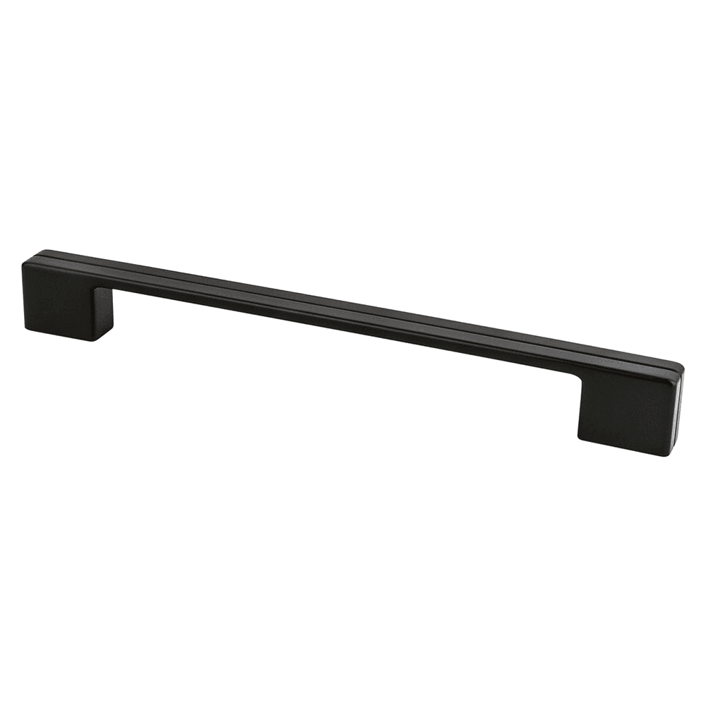 Matte black 224mm Skyline bar pull by Berenson Hardware