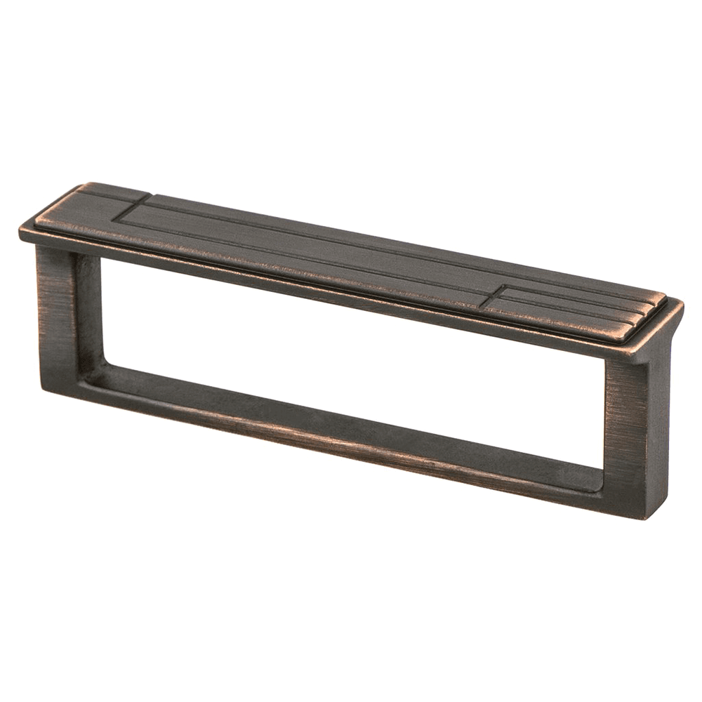 96mm Oak Park Handle Pull, Venetian Bronze cabinet hardware with intricate geometric etching