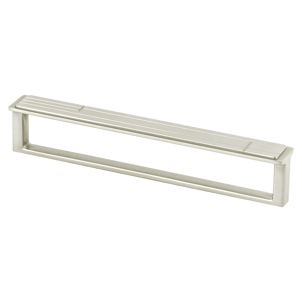 160mm Oak Park Handle Pull in Brushed Nickel with Geometric Etching