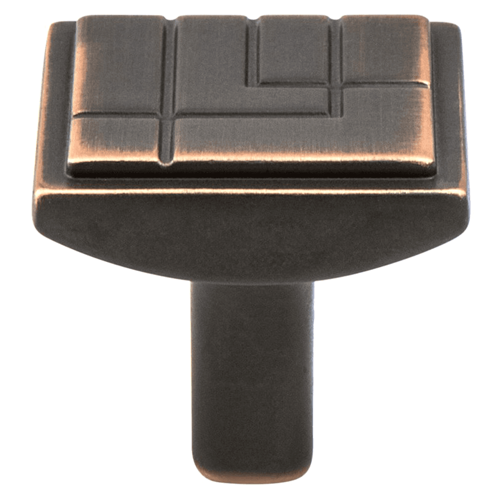 Vintage Nickel Oak Park Rectangle Knob by Berenson Hardware