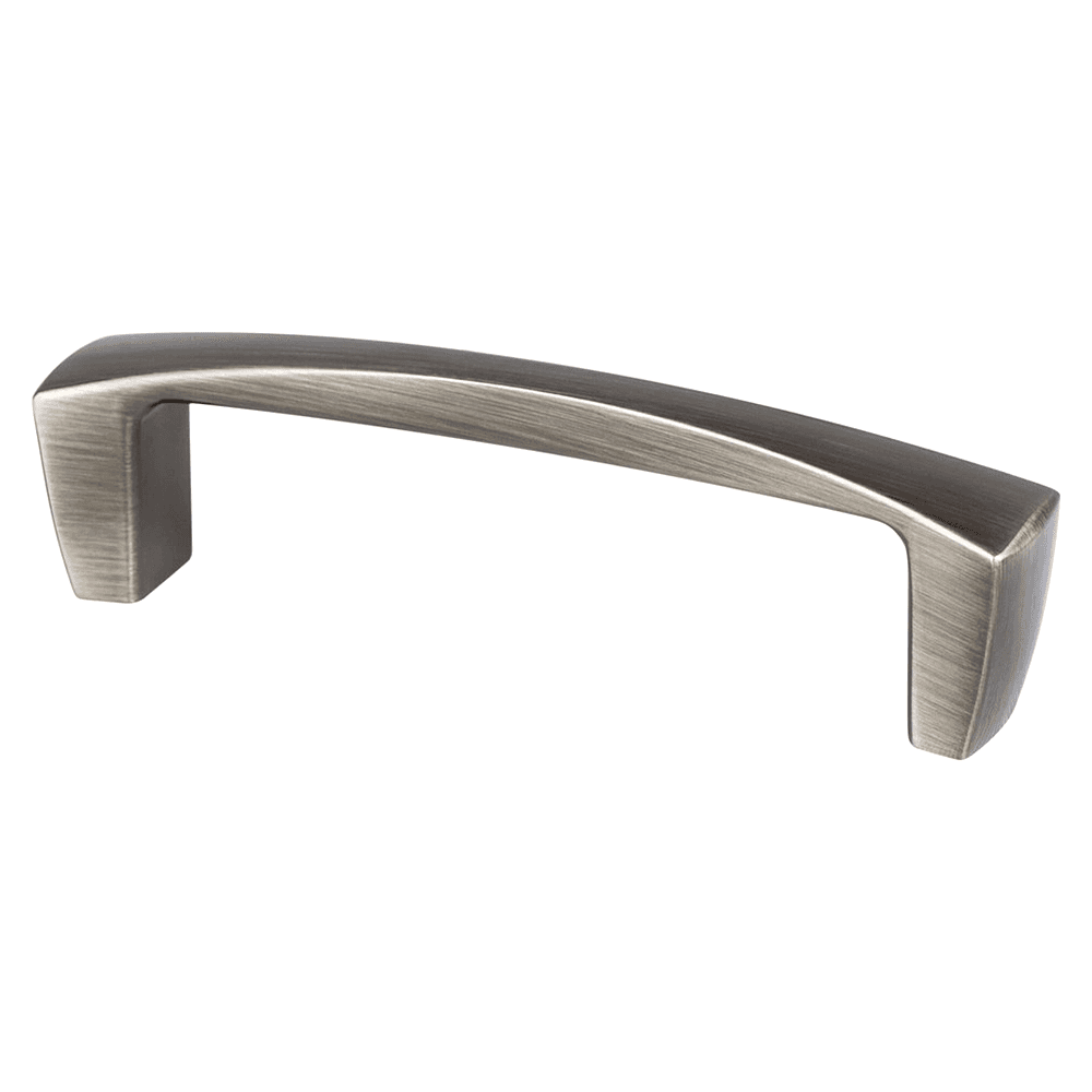 Berenson Hardware 96mm Aspire Handle Pull in Brushed Tin - Angle View