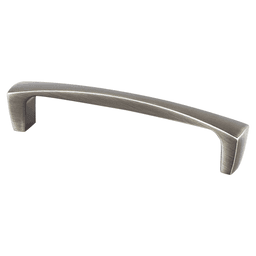 128mm Aspire Handle Pull, Brushed Tin cabinet pull by Berenson Hardware