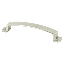 128mm Oasis Handle Pull in Brushed Nickel Finish by Berenson Hardware - Front View