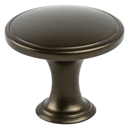 Berenson Hardware 1-1/4" Oasis Mushroom Knob in Brushed Tin - Side View