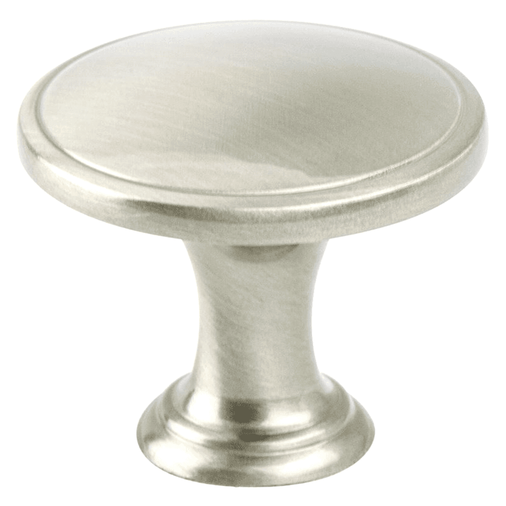 Berenson Hardware 1-1/4" Oasis Mushroom Knob, Brushed Nickel on white background