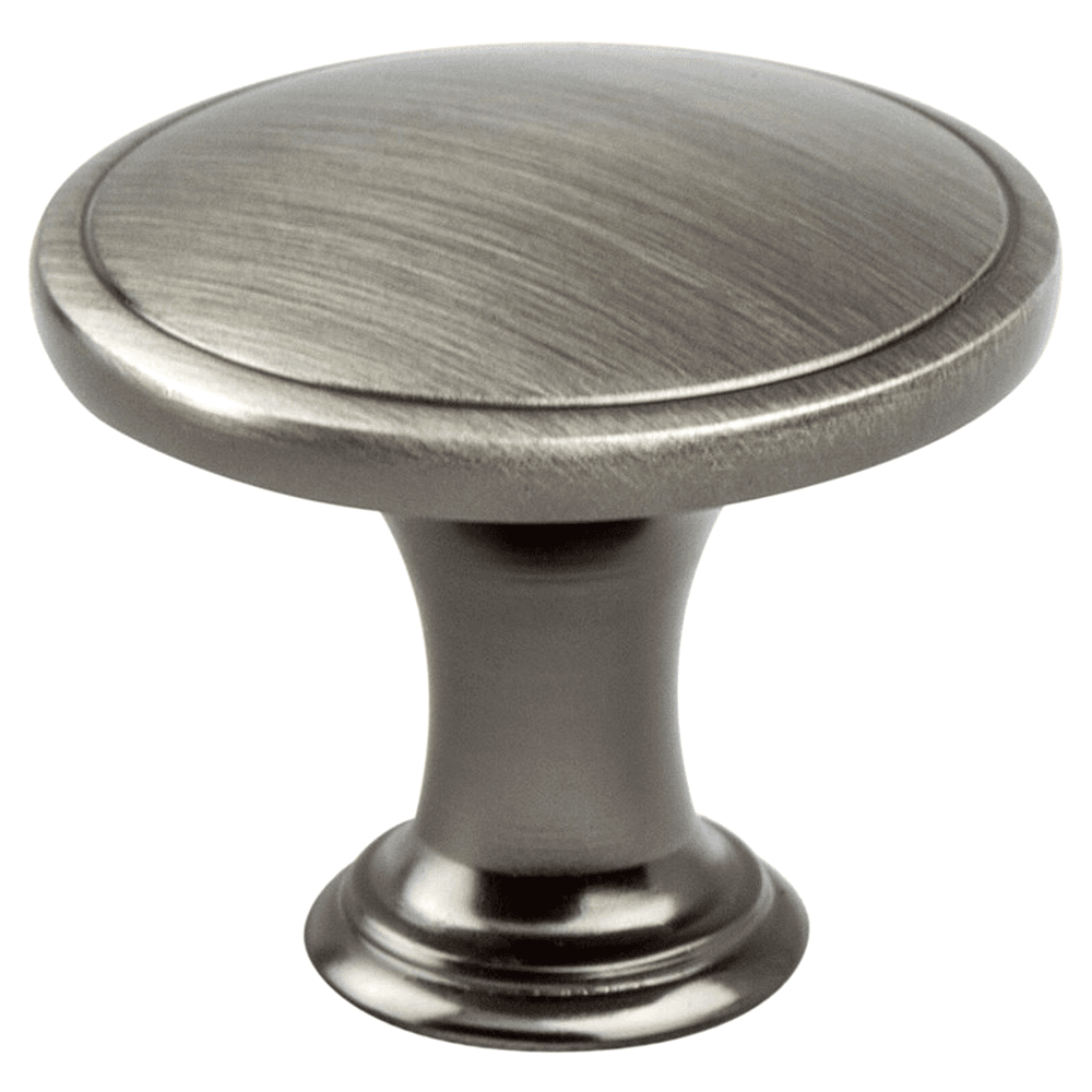 Berenson Hardware 1-1/4" Oasis Mushroom Knob in Brushed Tin - Front View