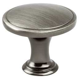 Berenson Hardware 1-1/4" Oasis Mushroom Knob in Brushed Tin - Front View