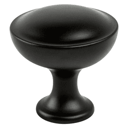 Berenson Hardware Echo Mushroom Knob Matte Black 1-3/16" Length