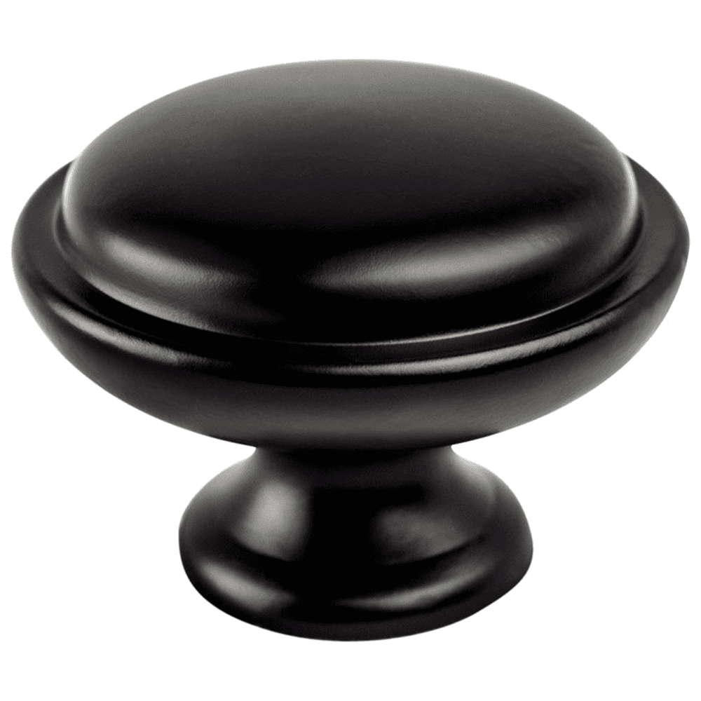 Matte Black Advantage-1 Rimmed Knob from Berenson Hardware