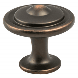 Weathered Nickel knob with raised center from Berenson Hardware's Advantage Plus Five Collection