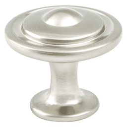 Antique Style Cabinet Knob - 1-1/4" Advantage Plus-5 Button Knob, Brushed Nickel