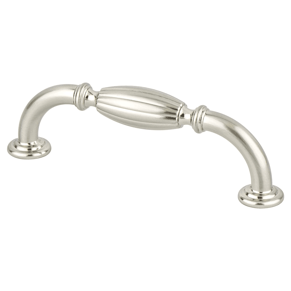 Berenson Hardware 96mm Advantage Plus-5 Brushed Nickel Handle Pull on Cabinet Door