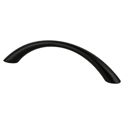 Berenson Hardware 96mm Advantage Plus-7 Arch Pull, Black on White Background
